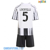 Camisa de time de futebol Juventus Manuel Locatelli #5 Replicas 1º Equipamento Infantil 2025-26 Manga Curta (+ Calças curtas)